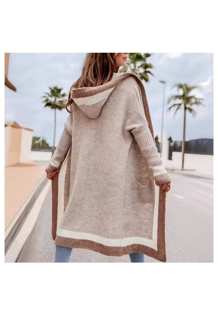 Otwarty kardigan z kolorowym wzorem